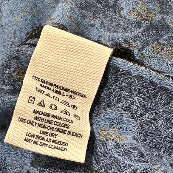 Free People blue floral boho tunic dress long sleeve size XS - Picture 11 of 16